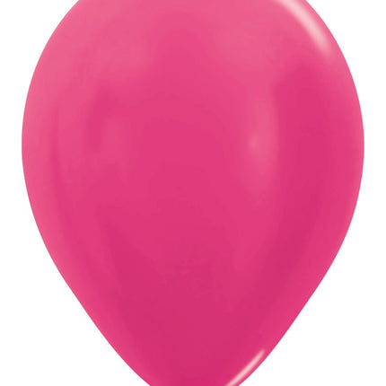 Ballonnen Metallic Fuchsia 30cm 12st van Sempertex koop je bij Partywinkel