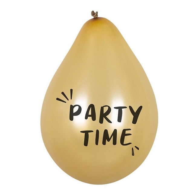 Ballonnen Party Time Dubbelzijdig 25cm van Boland koop je bij Partywinkel