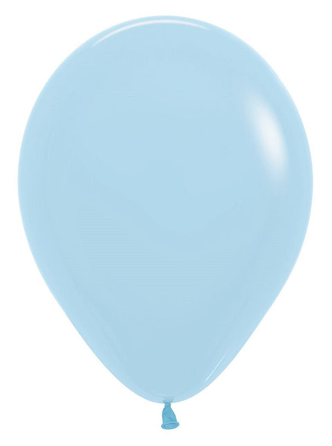 Ballonnen Pastel Matte Blue 30cm 50st van Sempertex koop je bij Partywinkel