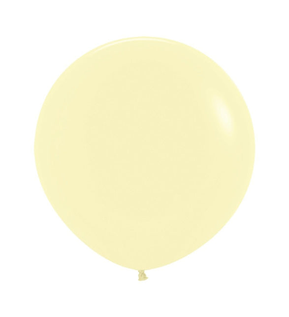 Ballonnen Pastel Matte Yellow 61cm 10st van Sempertex koop je bij Partywinkel