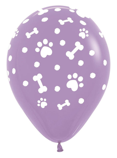 Ballonnen Paw Prints Girl Mix 30cm 25st van Sempertex koop je bij Partywinkel