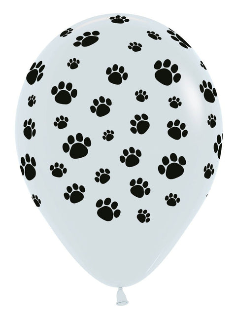 Ballonnen Paws White 30cm 25st van Sempertex koop je bij Partywinkel