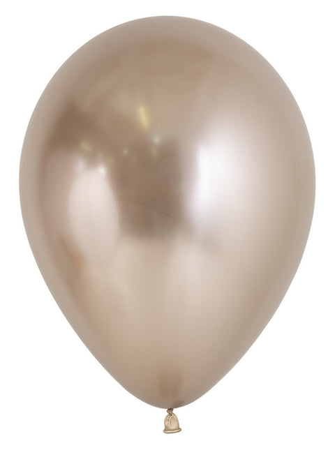 Ballonnen Reflex Champagne 30cm 50st van Sempertex koop je bij Partywinkel