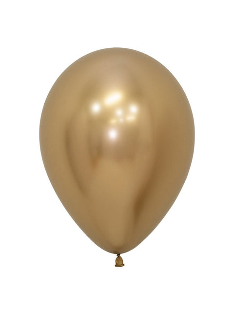 Ballonnen Reflex Gold 23cm 80st van Sempertex koop je bij Partywinkel