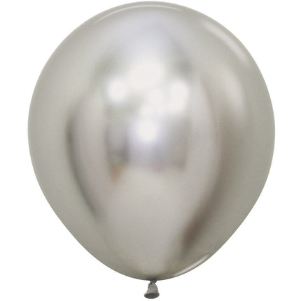 Ballonnen Reflex Silver 45cm 6st van Sempertex koop je bij Partywinkel