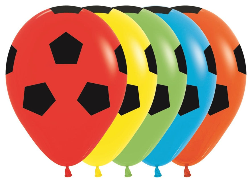 Ballonnen Soccerball Mix 30cm 25st van Sempertex koop je bij Partywinkel