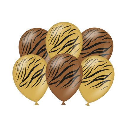 Ballonnen Tijger 30cm 6st van Paper Dreams koop je bij Partywinkel