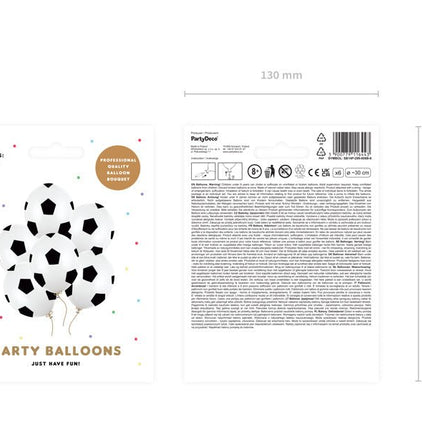 Ballonnen Voetbal 30cm 6st van Partydeco koop je bij Partywinkel