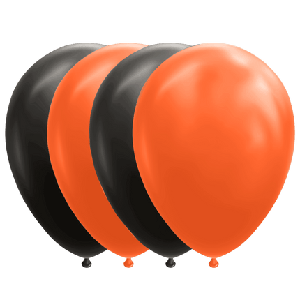 Ballonnen Zwart/Oranje 30,5cm 10st van WeFiesta koop je bij Partywinkel