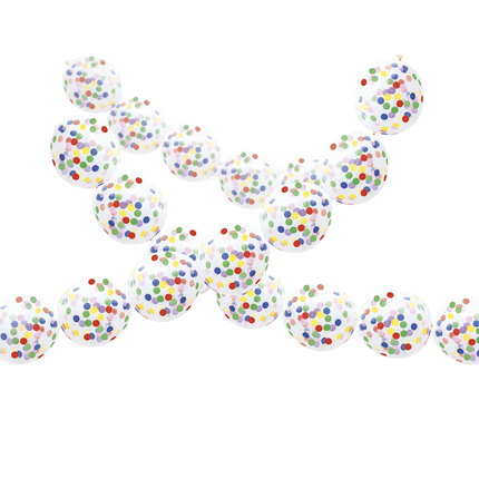 Ballonnenslinger Conffeti 30cm 15 delig van Unique koop je bij Partywinkel