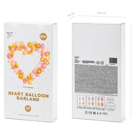 Balloonboog Hart 14 delig van Partydeco koop je bij Partywinkel