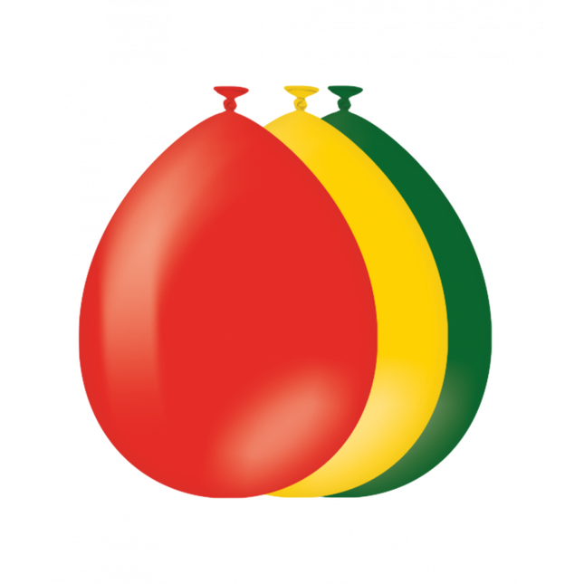 Globos Rojo Amarillo Verde 30cm 25pcs