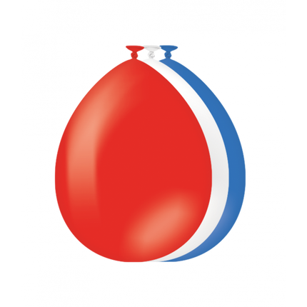 Globos Rojo Blanco Azul 30cm 50pcs