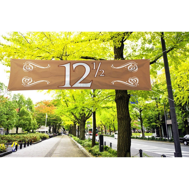 Banner 12,5 Jaar Brons 1,8m van Folat koop je bij Partywinkel