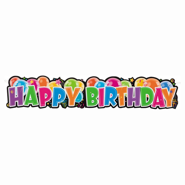 Banner Happy Birthday XL 13,7m van Unique koop je bij Partywinkel