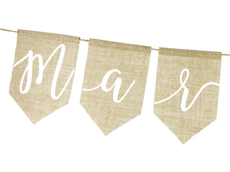 Banner Just Married 1,85m van Partydeco koop je bij Partywinkel