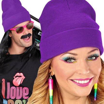 Beanie Paars van Widmann koop je bij Partywinkel