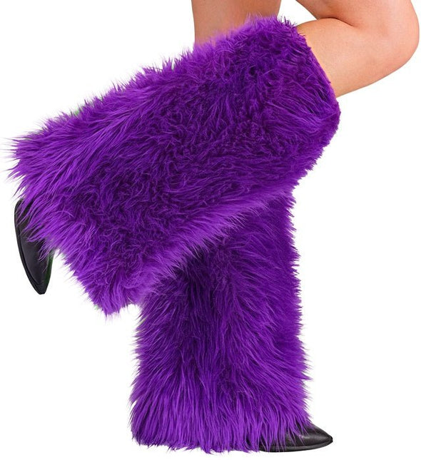 Beenwarmers Pluche Paars van Widmann koop je bij Partywinkel