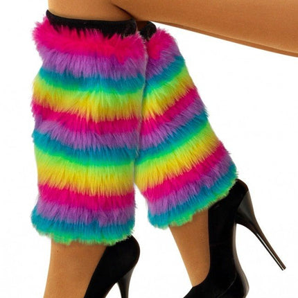 Beenwarmers Pluche Regenboog Streep van PartyXplosion koop je bij Partywinkel