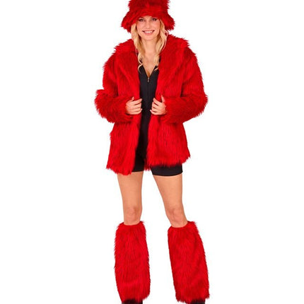 Beenwarmers Pluche Rood van Widmann koop je bij Partywinkel