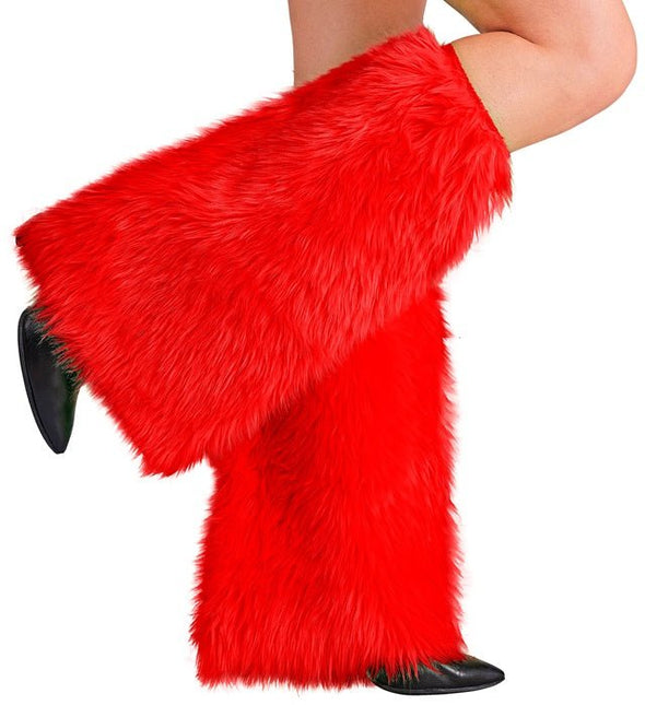 Beenwarmers Pluche Rood van Widmann koop je bij Partywinkel