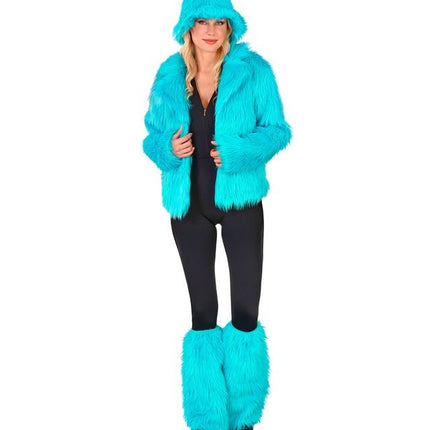 Beenwarmers Pluche Turquoise van Widmann koop je bij Partywinkel