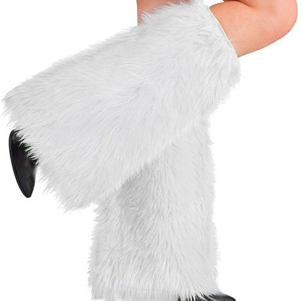 Beenwarmers Pluche Wit van Widmann koop je bij Partywinkel