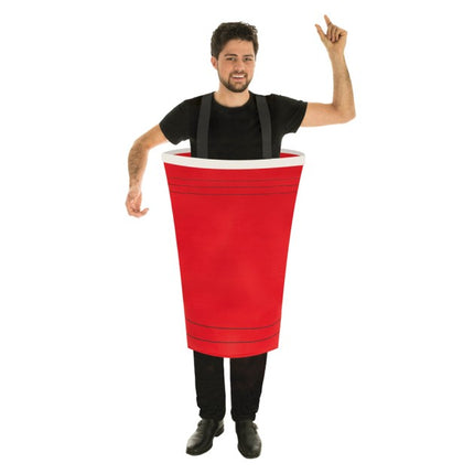 Disfrace de vaso de beer pong para adultos, talla única