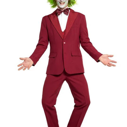 Beetlejuice Bruidegom Kostuum Heren Donkerrood 4-delig van OppoSuits koop je bij Partywinkel
