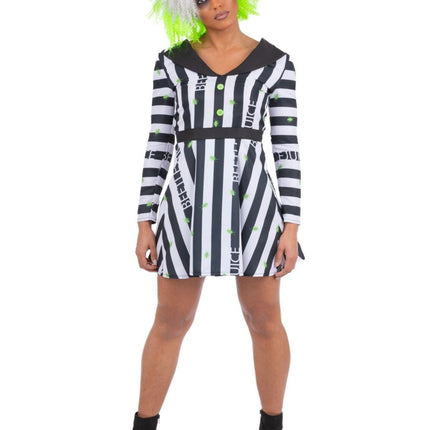 Beetlejuice Dameskostuum van Smiffys koop je bij Partywinkel