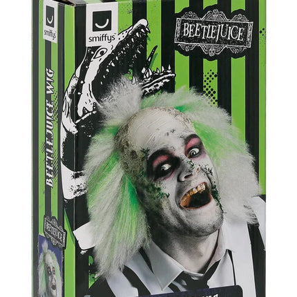 Beetlejuice Pruik met Latex Kale Kop van Smiffys koop je bij Partywinkel