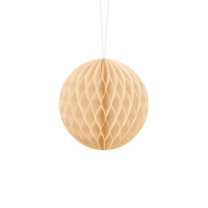Beige Honeycomb 10cm van Partydeco koop je bij Partywinkel