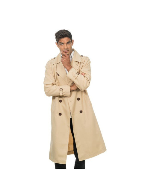 Beige Trenchcoat Detective Heren van CHAKS koop je bij Partywinkel