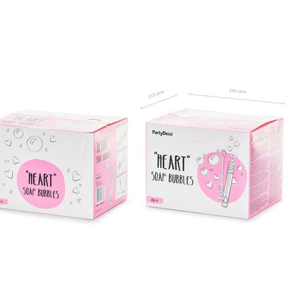 Bellenblaas Hart Roze 48st van Partydeco koop je bij Partywinkel