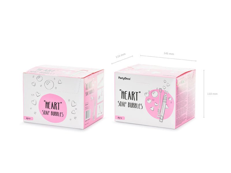 Bellenblaas Hart Roze 48st van Partydeco koop je bij Partywinkel