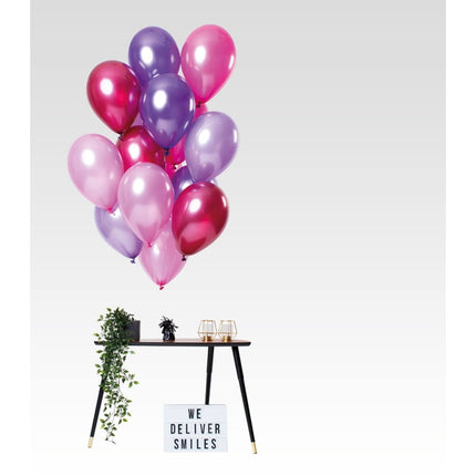 Bessenkleur Ballonnen Chroom 33cm 15st van Folat koop je bij Partywinkel