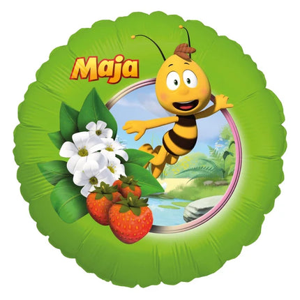 Globo de helio Maya la Abeja, verde, vacío, 45 cm