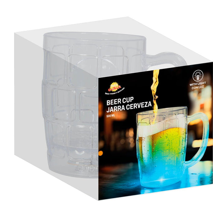 Bier Beker Met Licht 500ml - Partywinkel - 8434077311820
