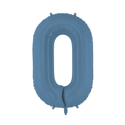0 Año Figura Globo Azul Mate Vacío 86cm