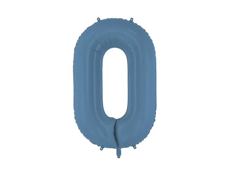 0 Año Figura Globo Azul Mate Vacío 86cm