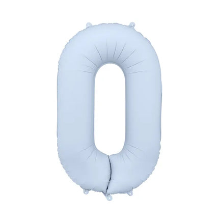 0 Año Figura Globo Azul Claro Mate Vacío 86cm