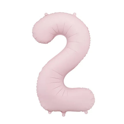 Globo Figura 2 Años Rosa Claro Vacío 86cm