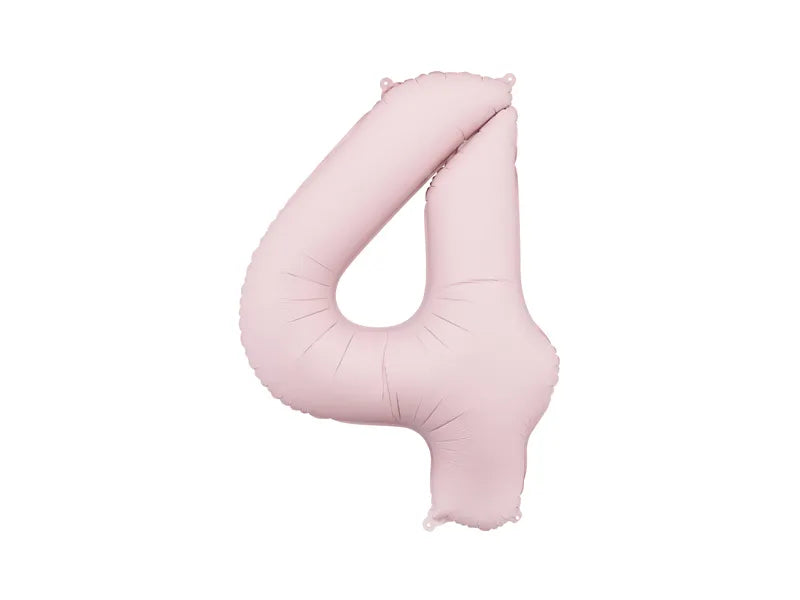 Globo Figura 4 Años Rosa Claro Vacío 86cm
