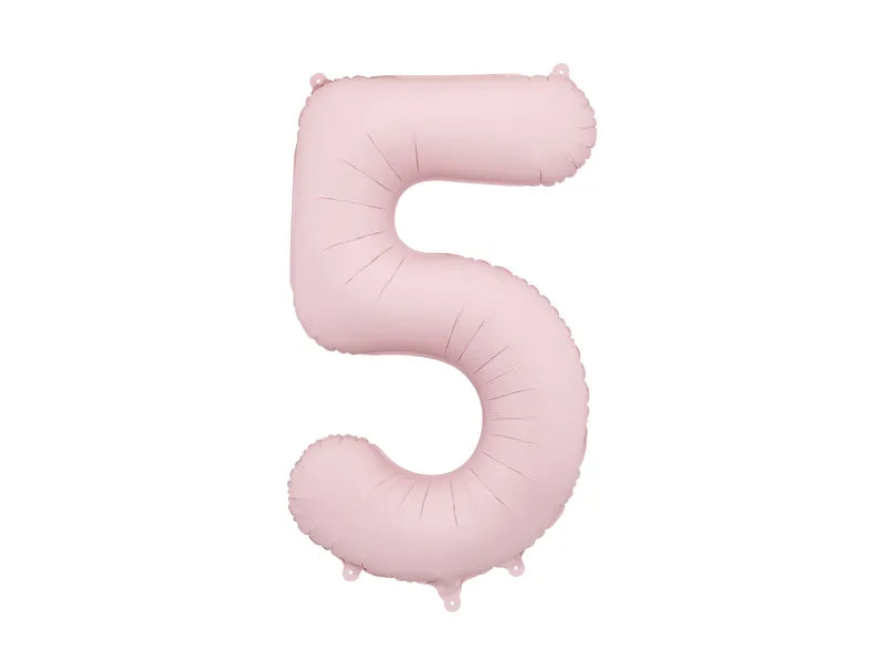 Globo Figura 5 Años Rosa Claro Vacío 86cm