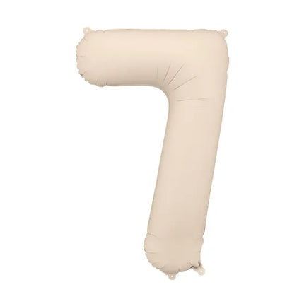 Globo Figura 7 Años Beige Mate Vacío 86cm