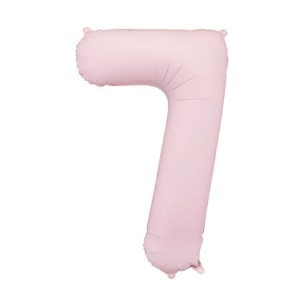 Globo Figura 7 Años Rosa Claro Vacío 86cm