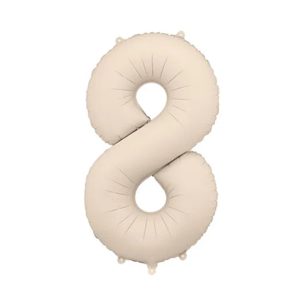 Globo Figura 8 Años Beige Mate Vacío 86cm