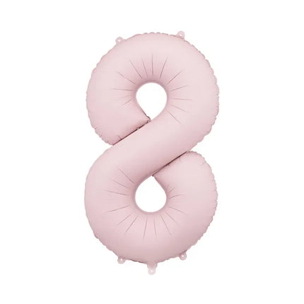 Globo Figura 8 Años Rosa Claro Vacío 86cm