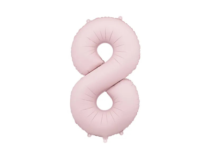 Globo Figura 8 Años Rosa Claro Vacío 86cm