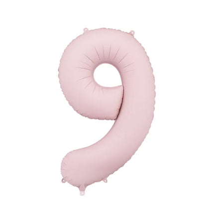 Globo Figura 9 Años Rosa Claro Vacío 86cm